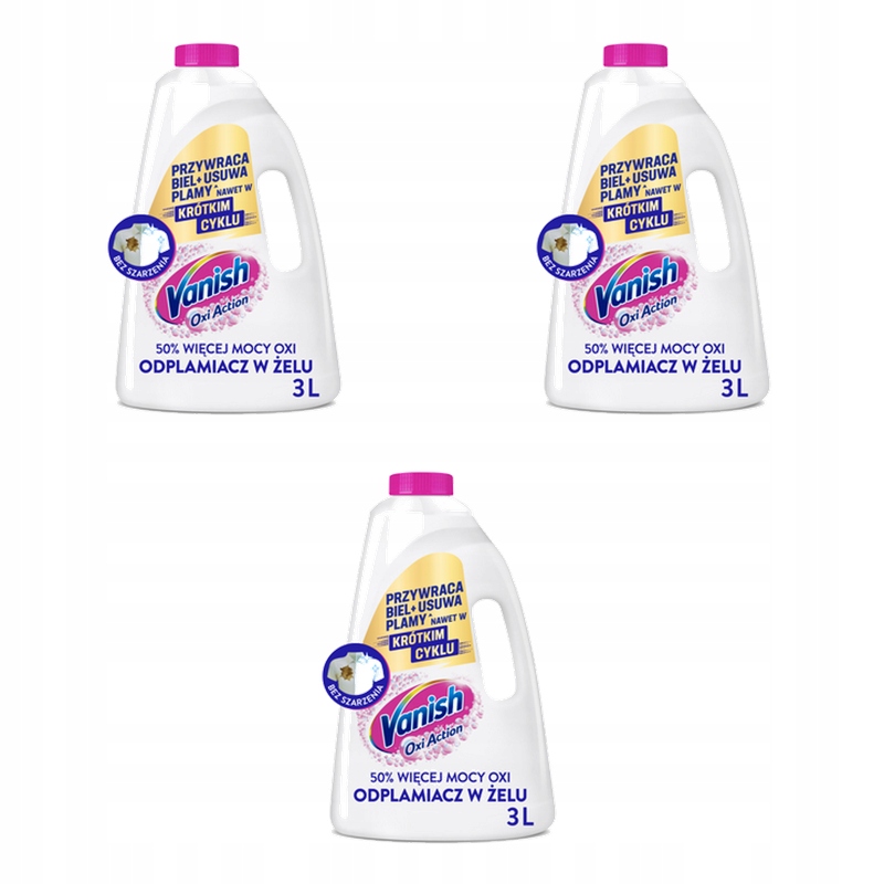 Vanish Oxi Action White odstraňovač skvrn v gelu 3 l X3