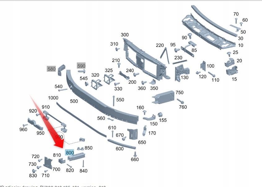 Absorbér Spojovací Držák Mercedes C Třída W206 A2066200300