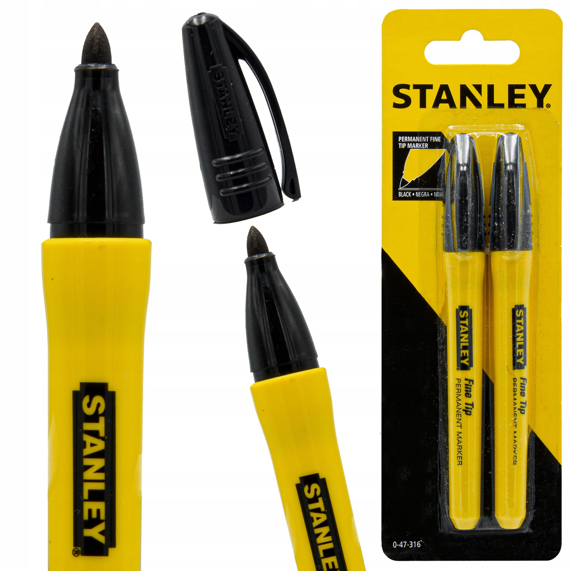 

Marker Czarny Budowlany Permanentny Flamaster 2szt