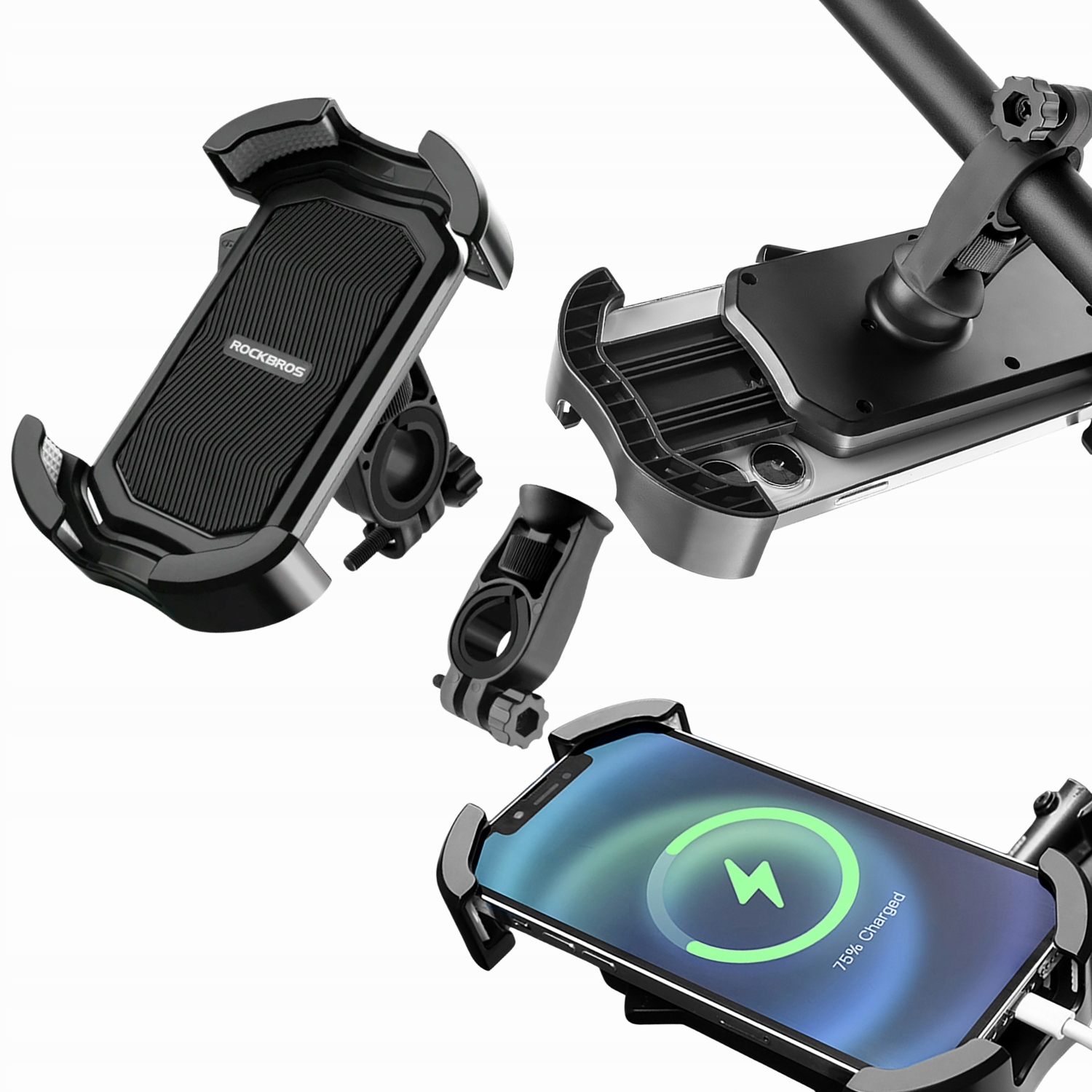 Stabilny Uchwyt Na Telefon Do Roweru Uchwyt Rowerowy Na Kierownicę Rockbros