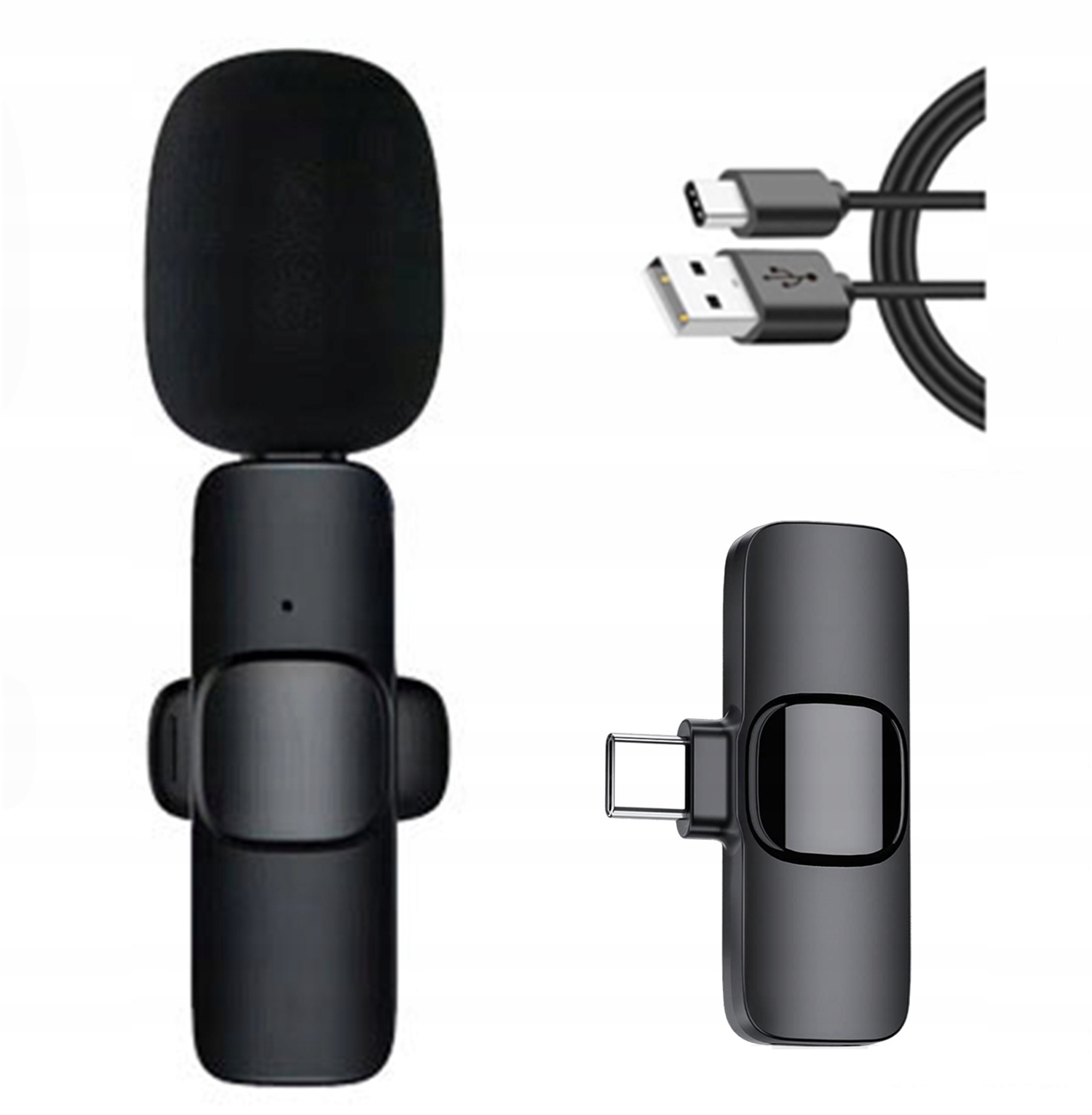 BEZPRZEWODOWY MIKROFON KRAWATOWY USB-C Dla Android Apple iPhone 15 Marka inna