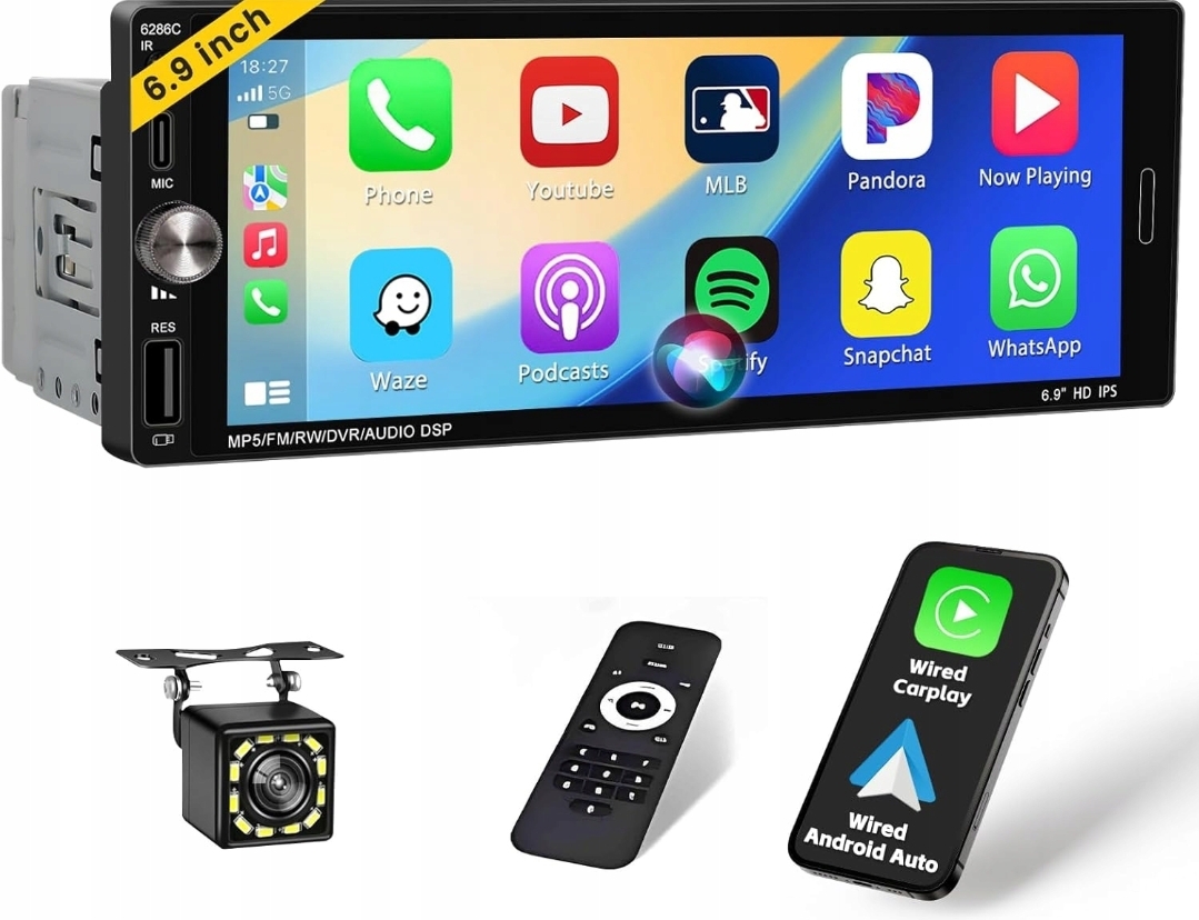 Autorádio Inefala 6286C 1-DIN Bluetooth Usb C cúvacia kamera diaľkové ovládanie