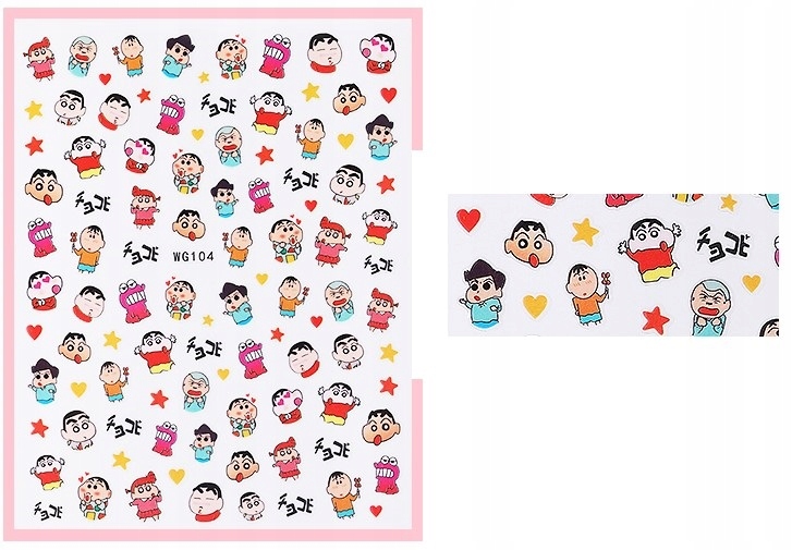 NAKLEJKI NA PAZNOKCIE CARTOON 104 MANGA KRESKÓWKI