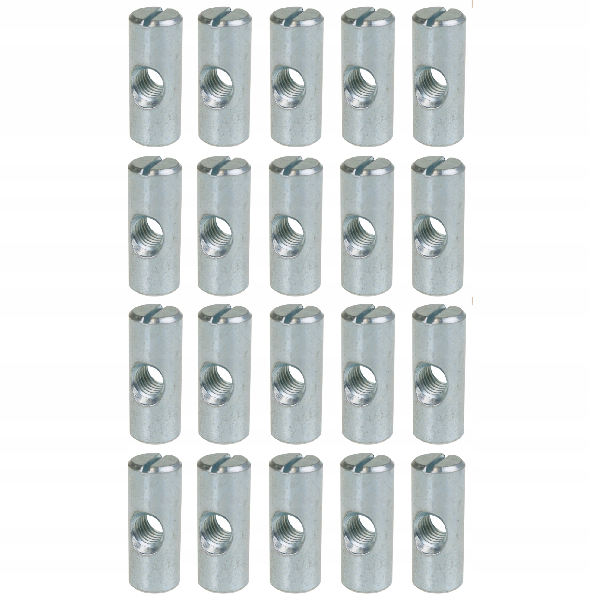 Ocelová válečková matice fi 12 nesymetrická M8 x 20 mm pro nábytek