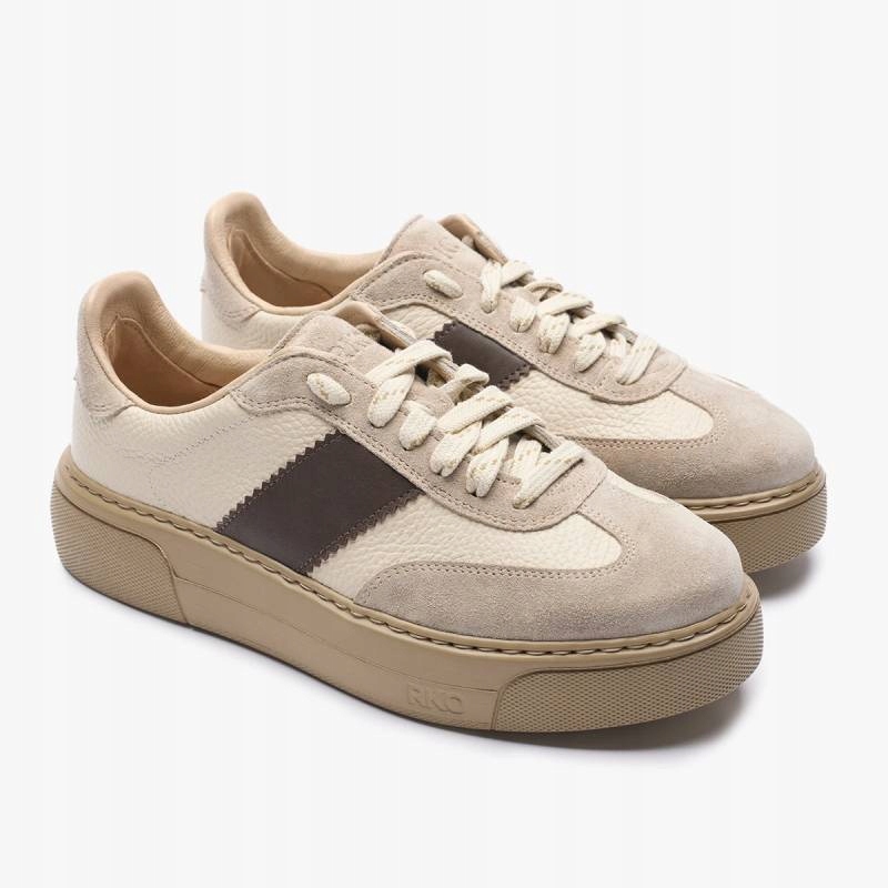 Ryłko 0RR12 X 2DV béžové polobotky vel.38 sneakers lico velur Kochland