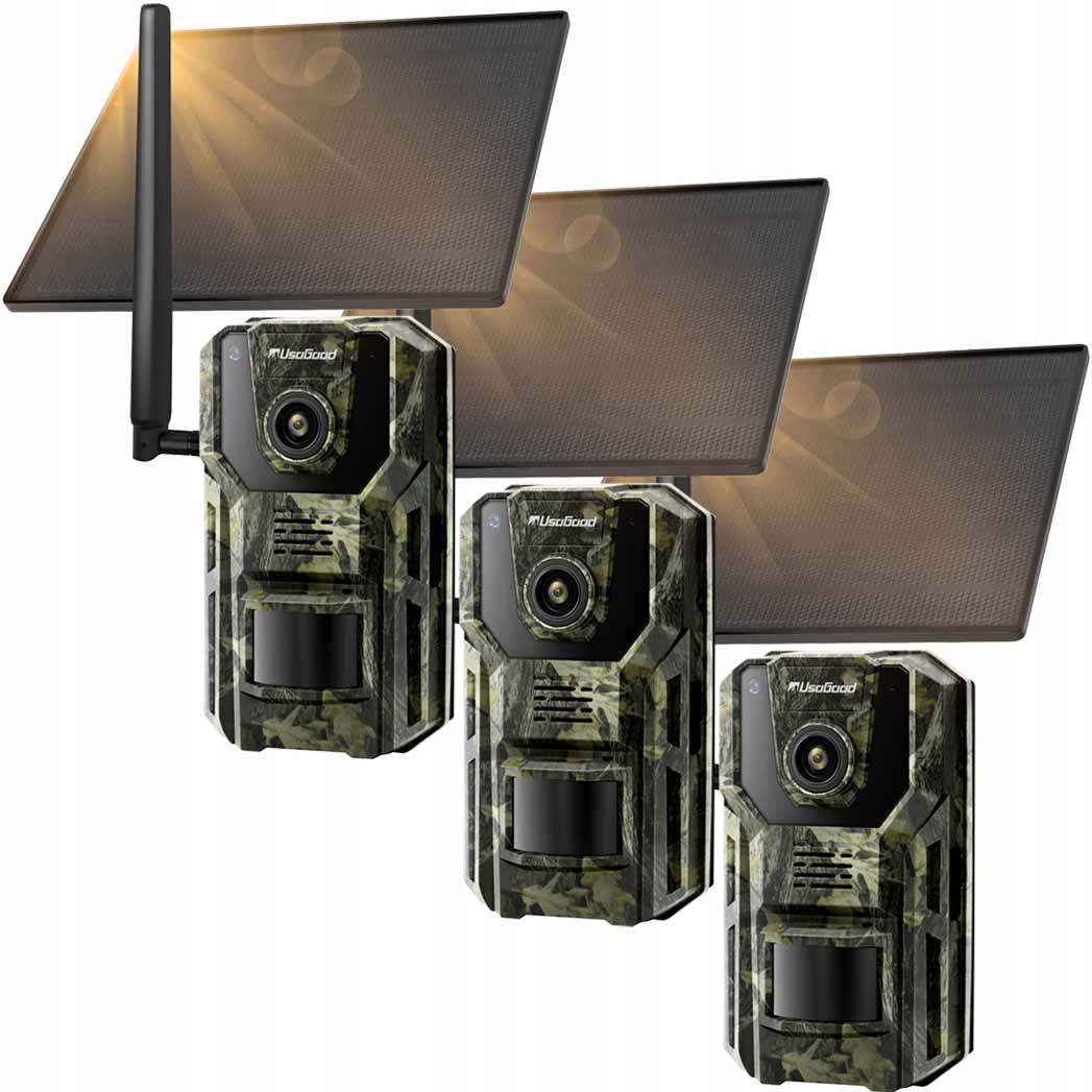 Fotopast Solární 4G S Sim Gps Lesní Kamerou 2K IP66 Panel 7800MAH 3KS