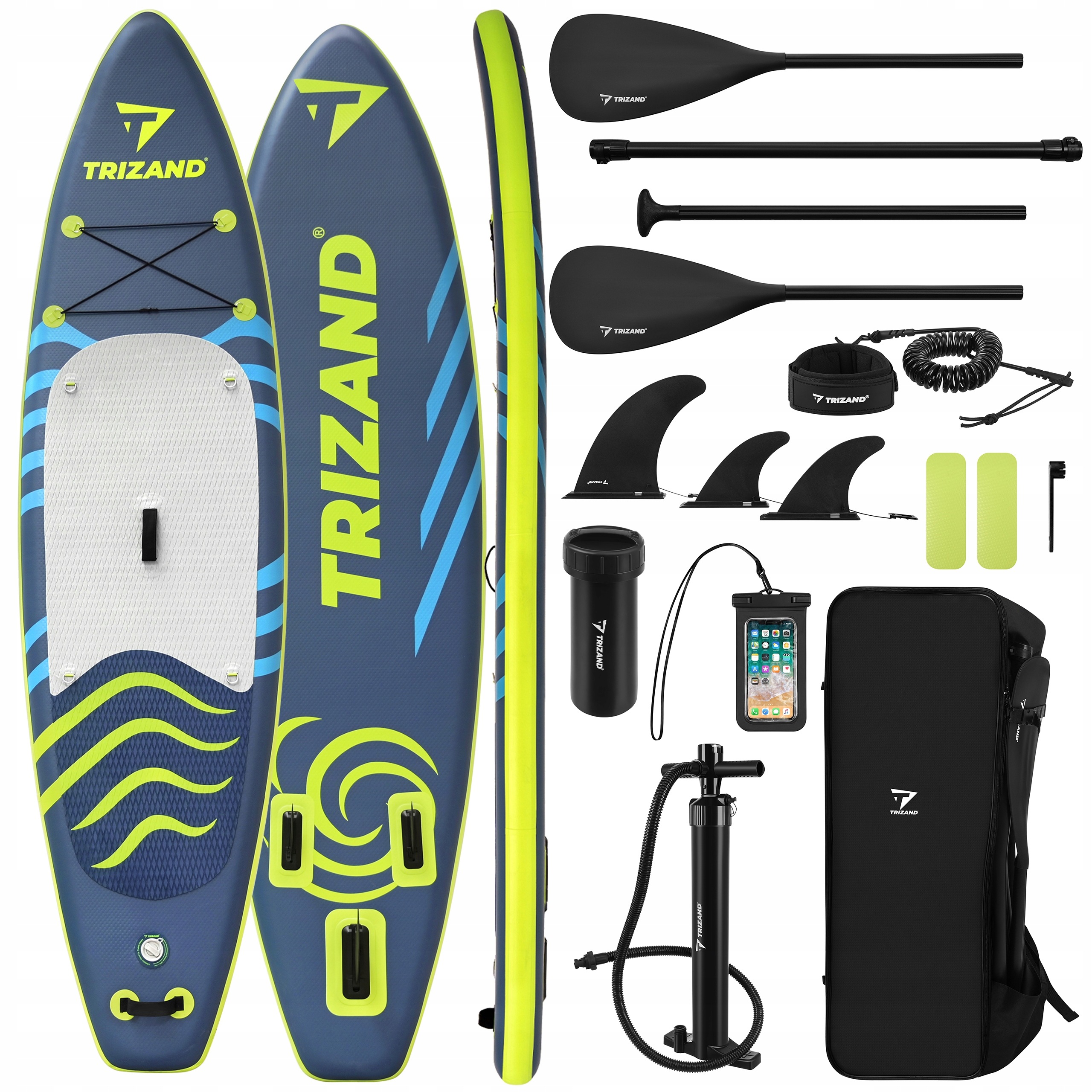 Sup deska na plavání 320 cm Nafukovací s veslováním Batoh Bonus