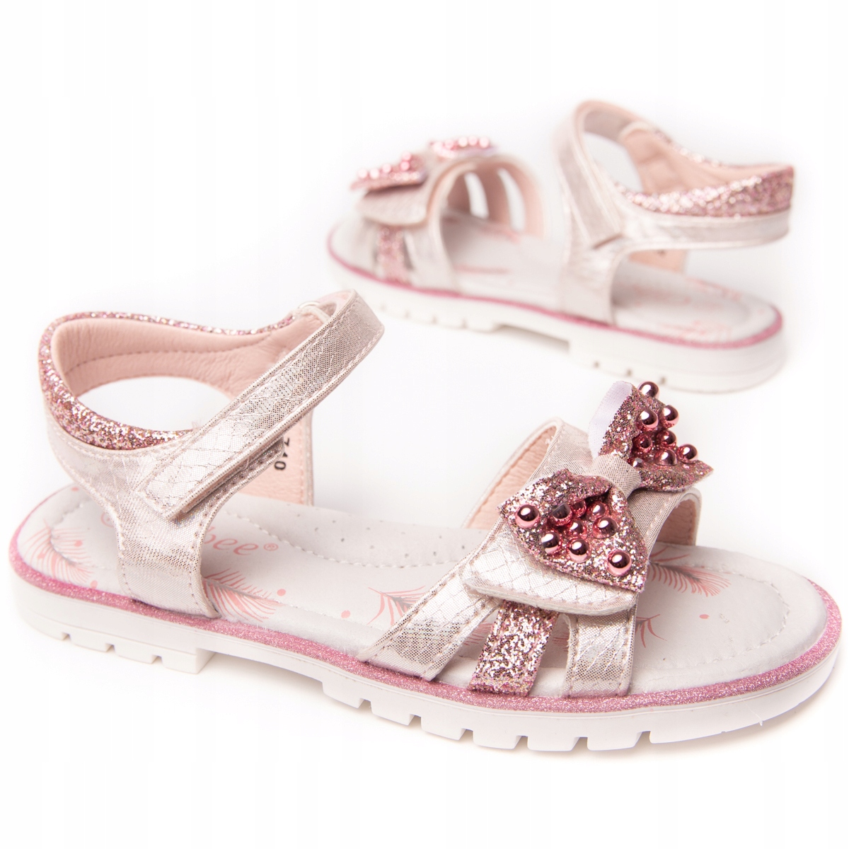CLIBEE SANDAŁY DZIEWCZĘCE RÓŻOWE PROFILOWANE 36