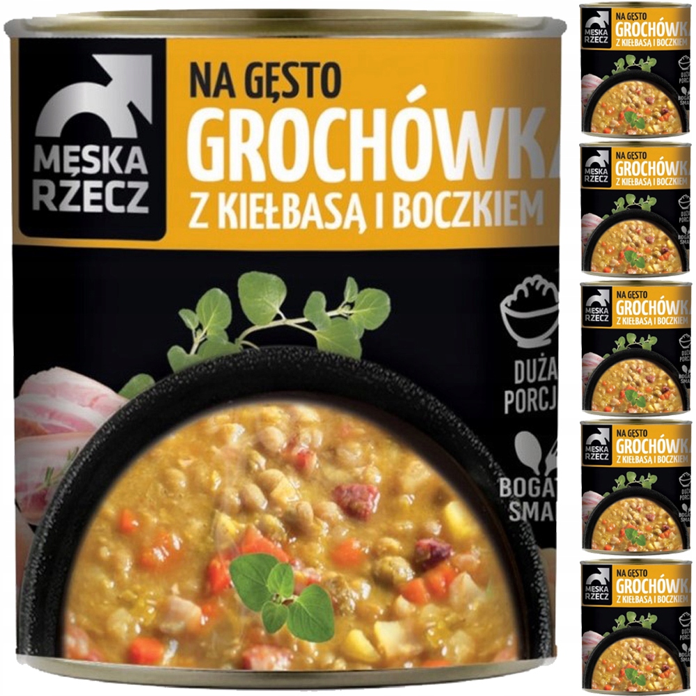 Levně Pánská Věc Hrachovka S Klobásou A Bočnicí, hotové jídlo 830 g, velká porce