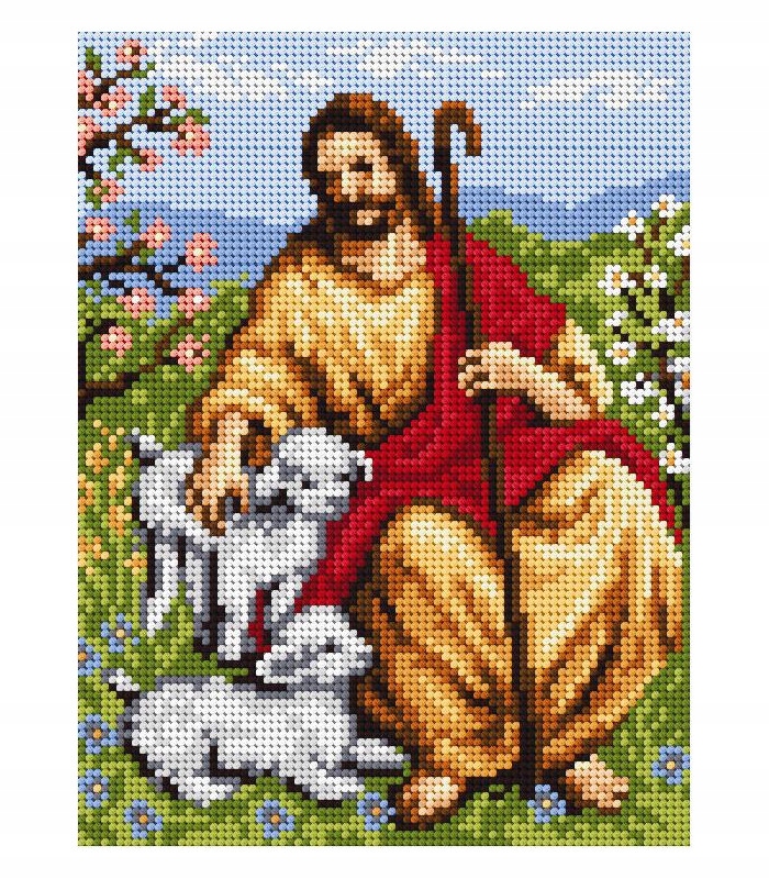 Vyšívací sada Ježíš +mulina+jehly