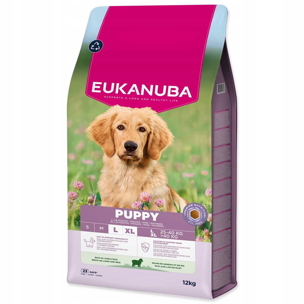 Levně Krmivo Eukanuba Puppy Large rich in lamb 12kg
