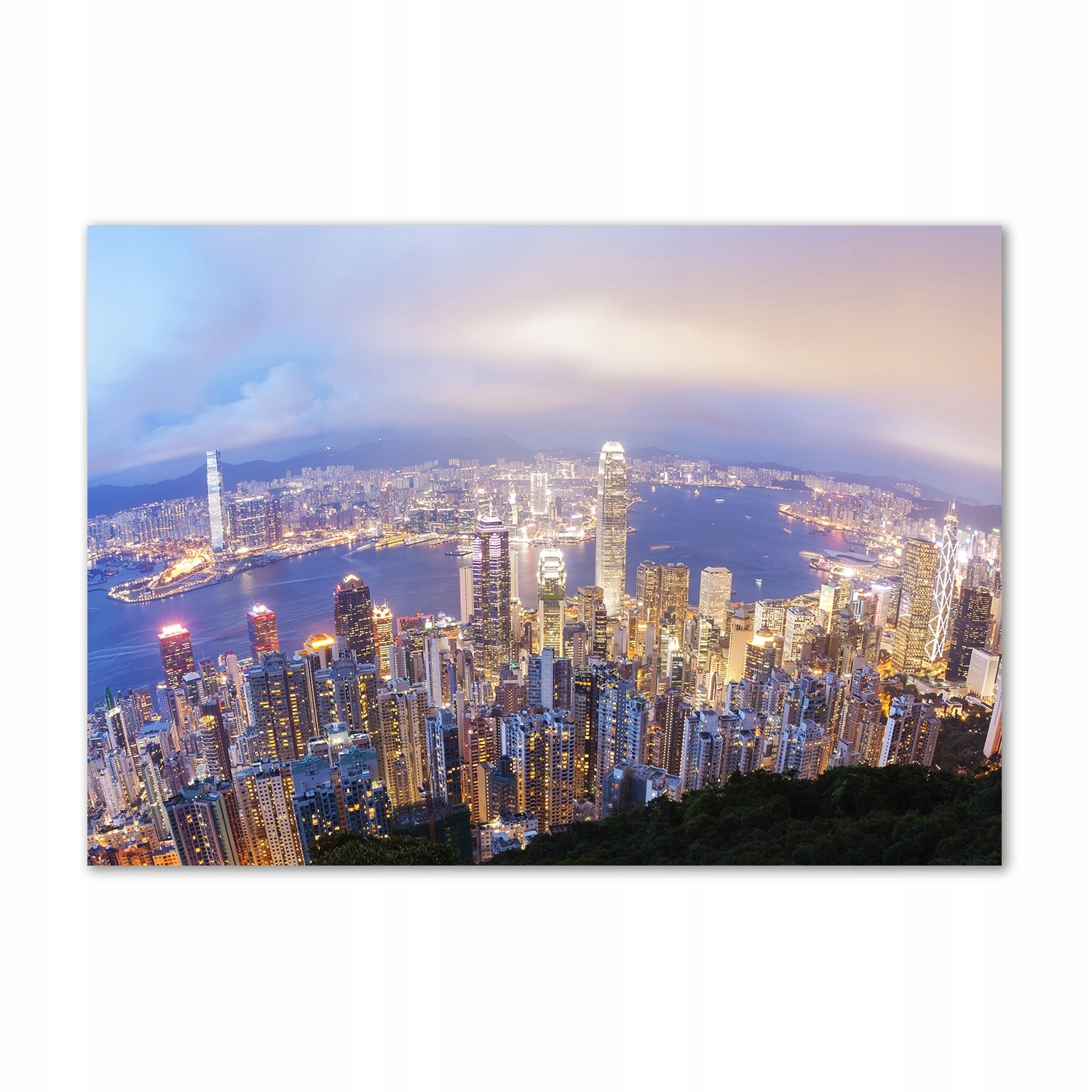 

Foto obraz szkło akryl Hongkong panorama 100x70 cm