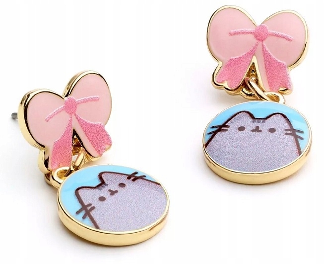 Pusheen - Kolczyki kokardki EPTCE0105 Kolor złoty