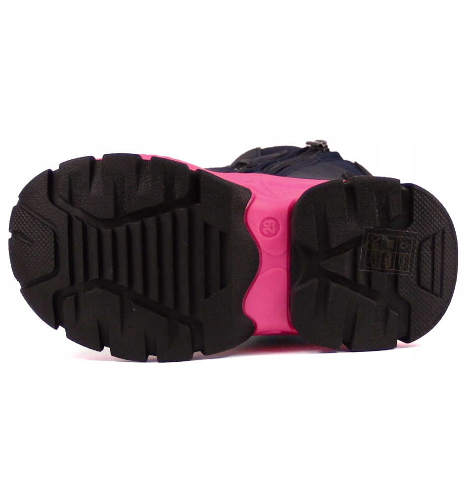 ŚNIEGOWCE DZIEWCZĘCE BUTY OCIEPLANE ZIMOWE WEŁNA FUTERKO RZEPY ODBLASKI 32 Rodzaj zapięcia Rzepy