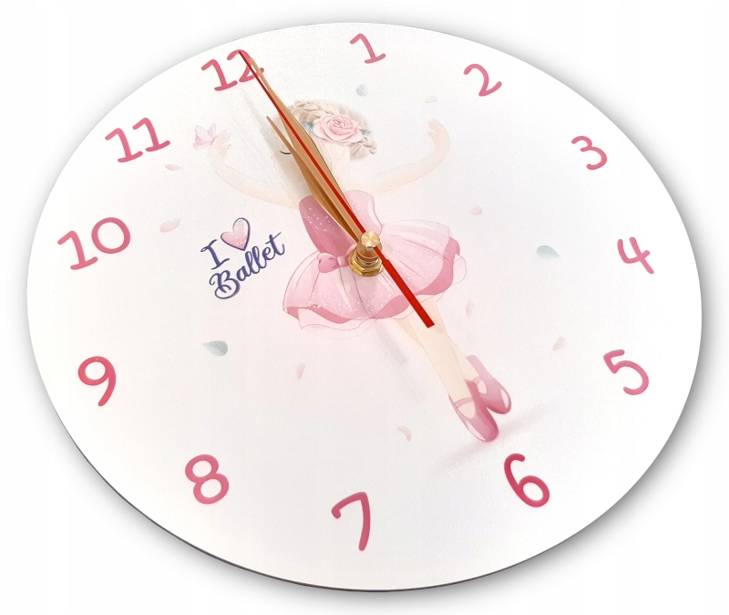 Okrągły ścienny zegar ze śmiesznym kotem mysz kot Szerokość całkowita 24 cm