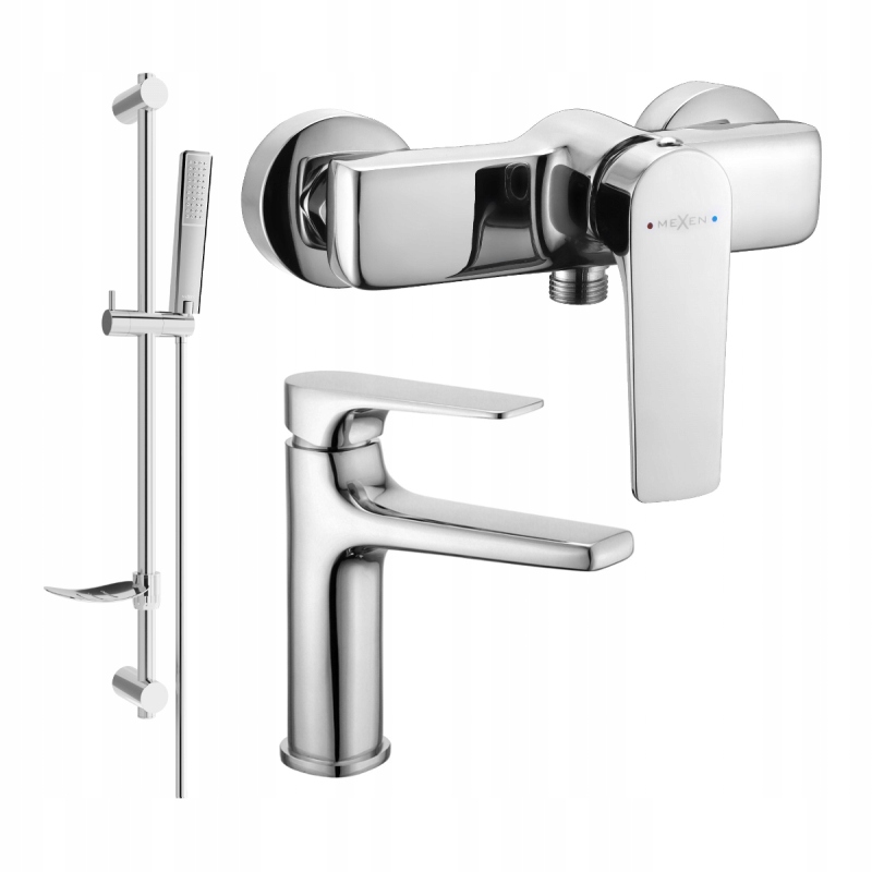 Mexen Lynx DF72 sprchová súprava, chrómová
