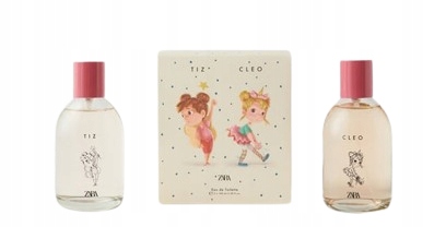 Z584 PERFUMY DAMSKIE DZIEWCZĘCE ZARA TIZ + CLEO 2 X 100 ML