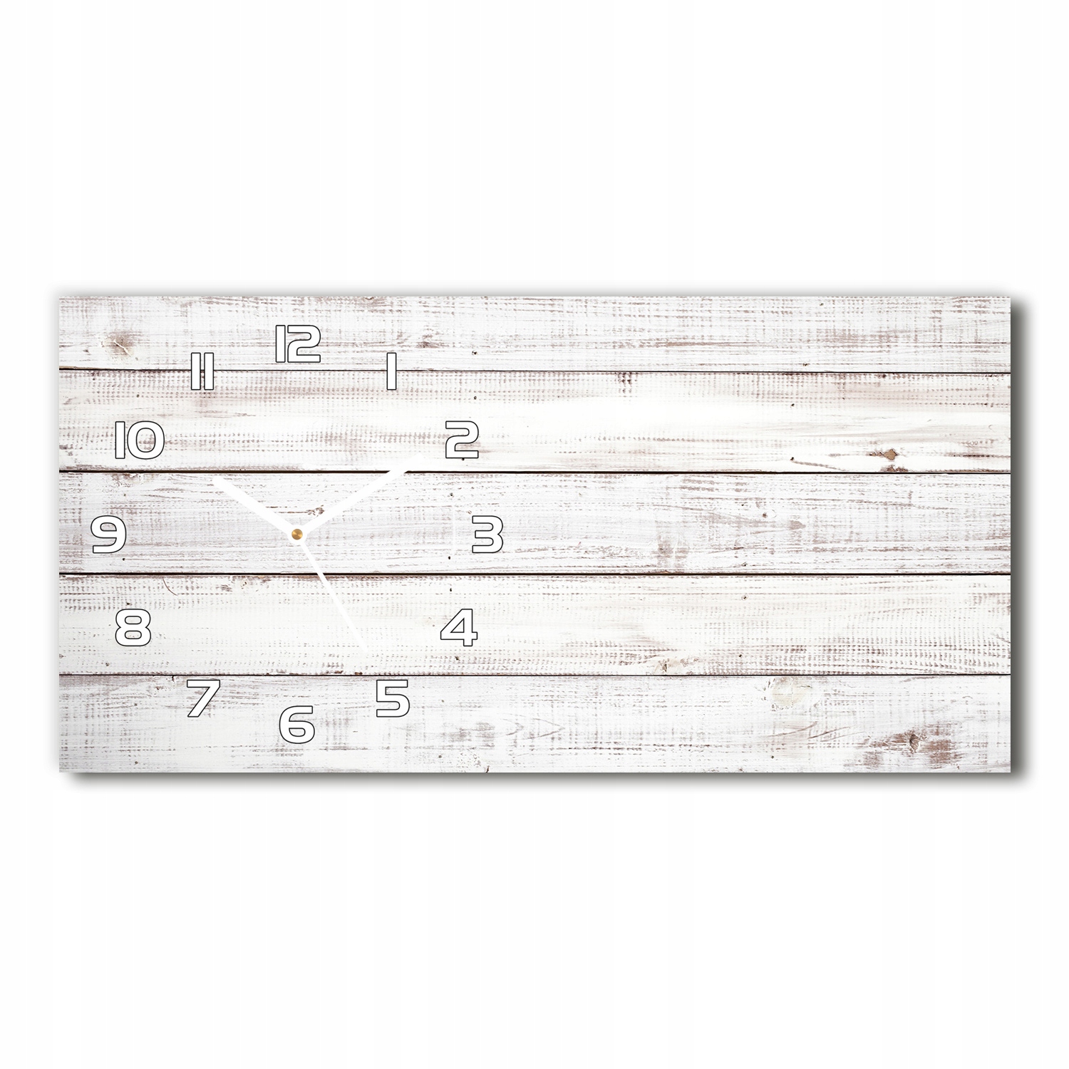 

Szklany zegar na ścianę Drewniana ściana 60x30 cm