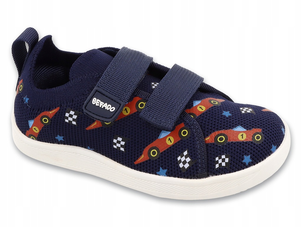 półbuty dziecięce buty sportowe sneakersy Barefoot samochodziki r. 27