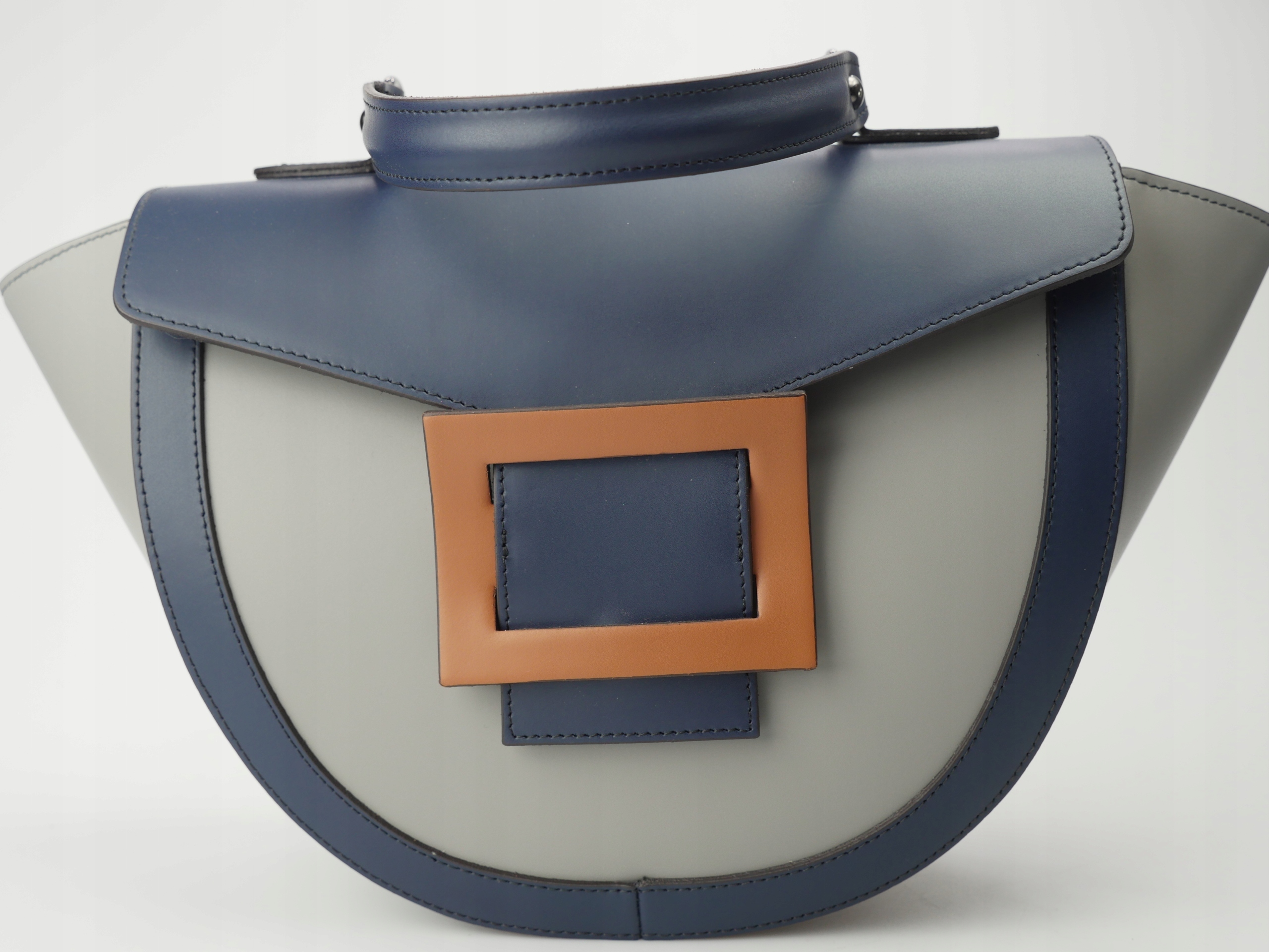 VERA PELLE ITALY Elegancka torebka modny kuferek Płeć kobieta