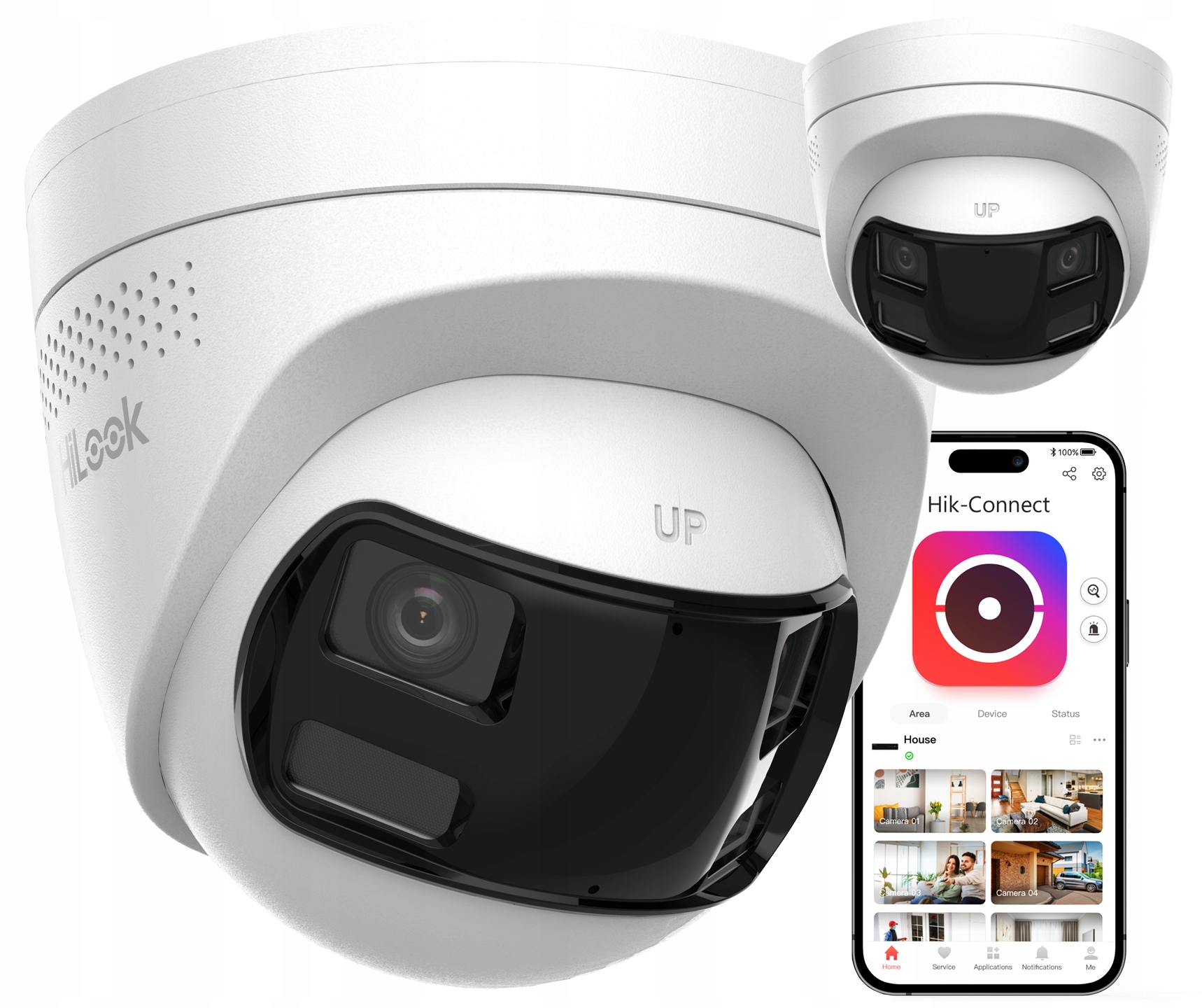 Kamera Ip 8MPx 4K HiLook by Hikvision Zewnętrzna Dual Lens 180° Detekcja Ai