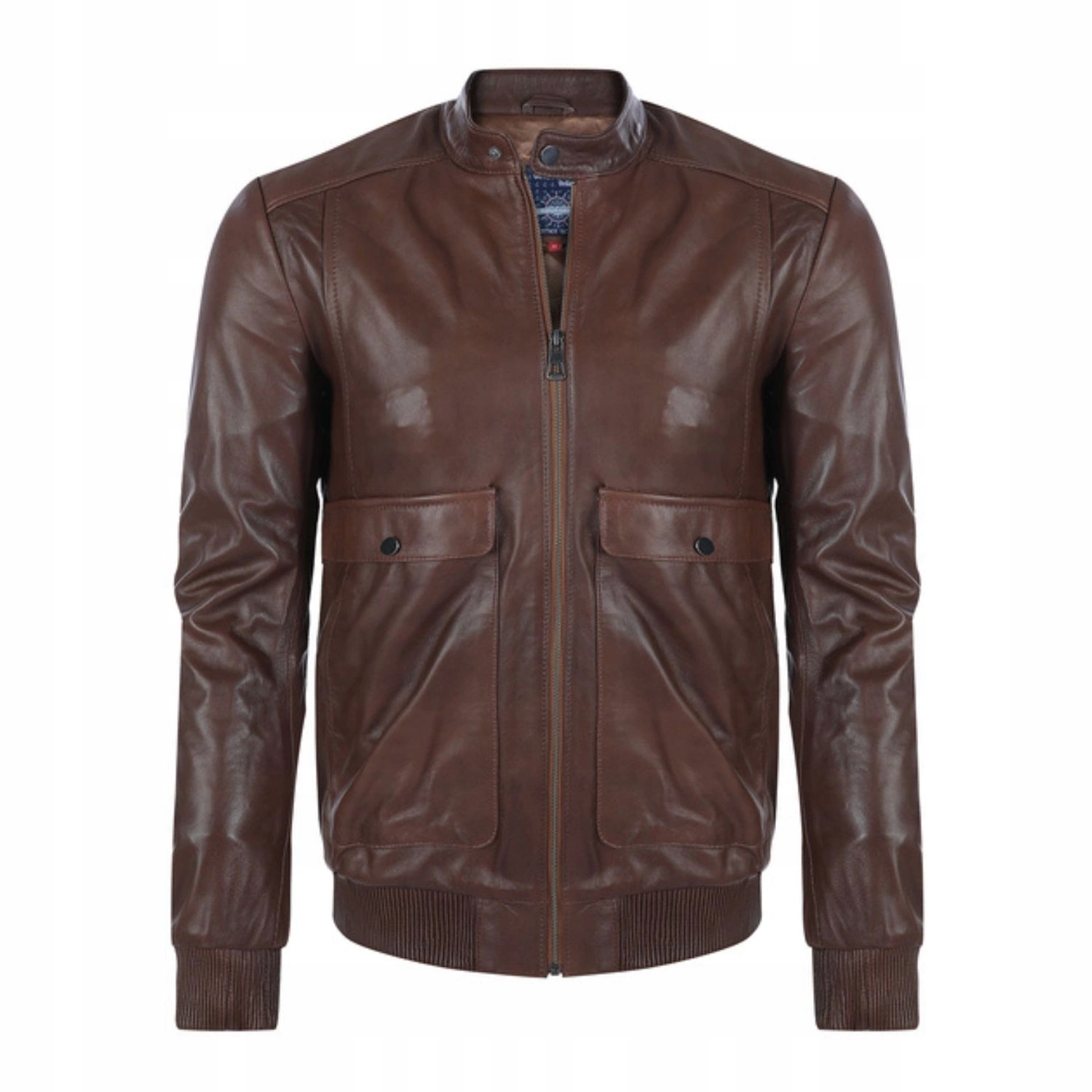 Pánská kožená bunda Giorgio DI Mare, hnědá, pilotka, klasická kůže, vel. S