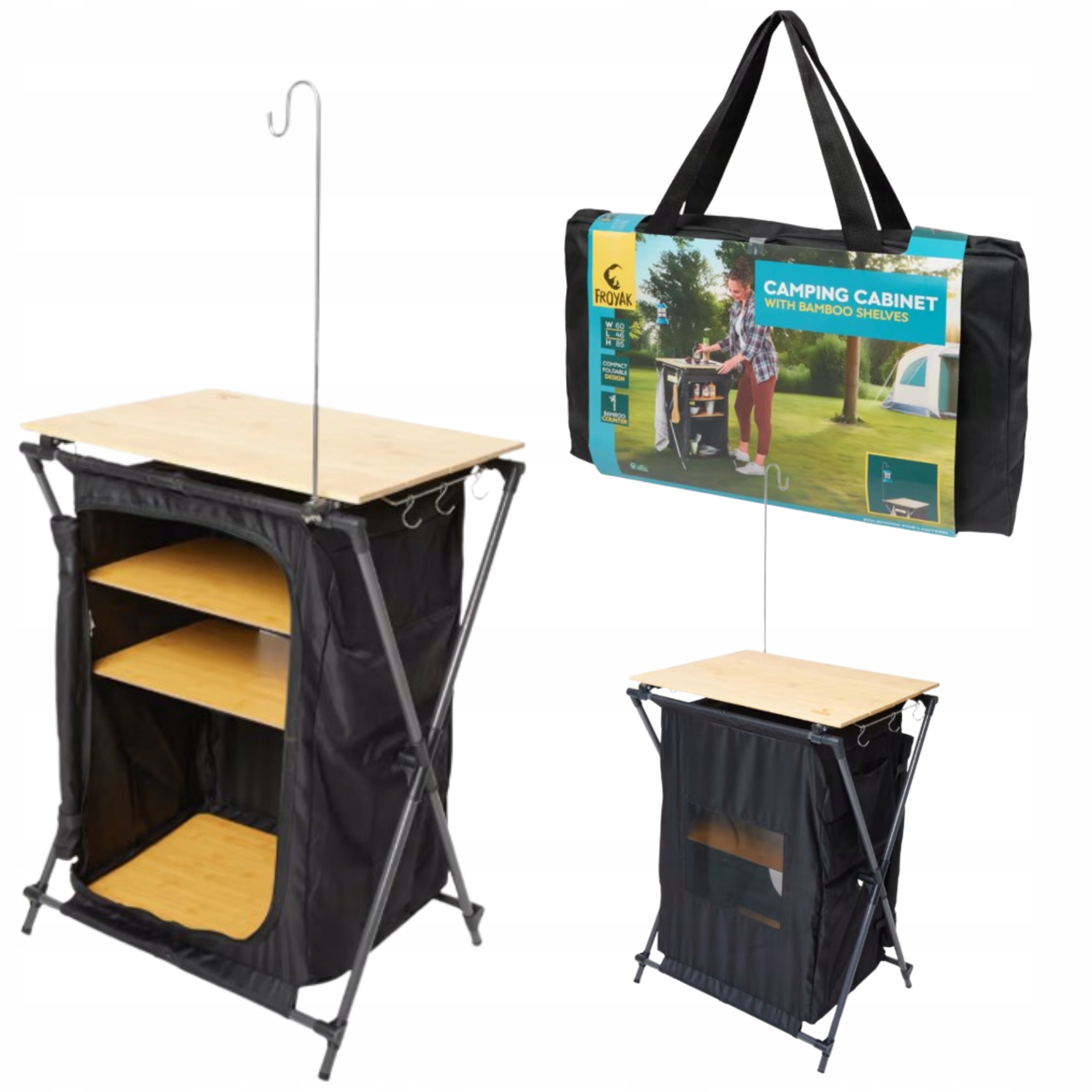 Szafka Kempingowa Składana Froyak Kuchnia Turystyczna Półki Regał Namiot