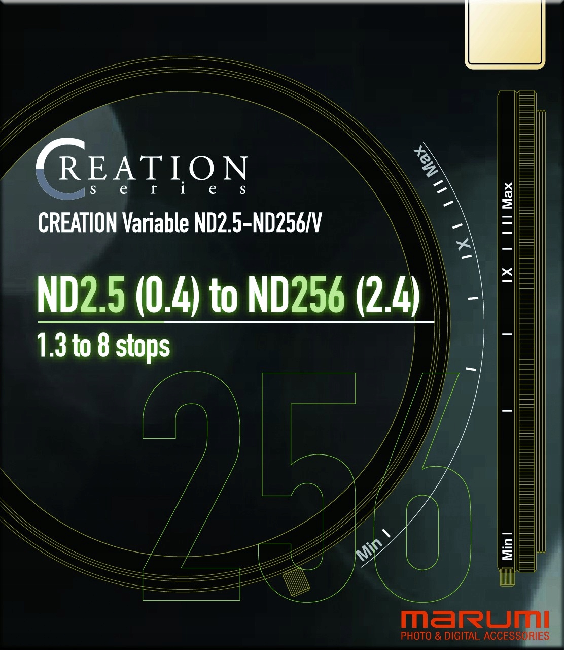 Marumi Creation Video Vari Nd 2.5-256 filtr szary 82 mm