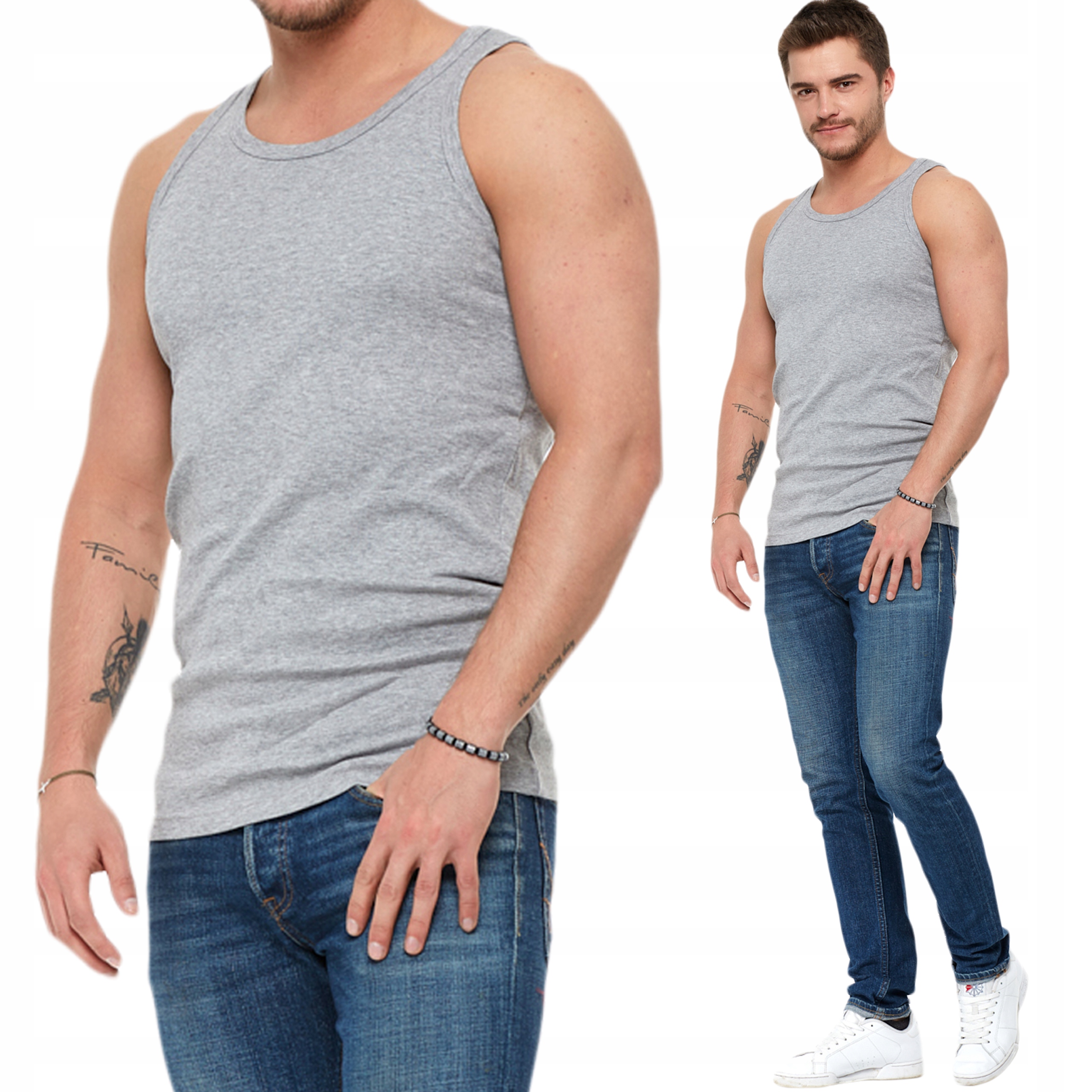 

Moraj Bawełniany Podkoszulek Męski Tank Top Sz M