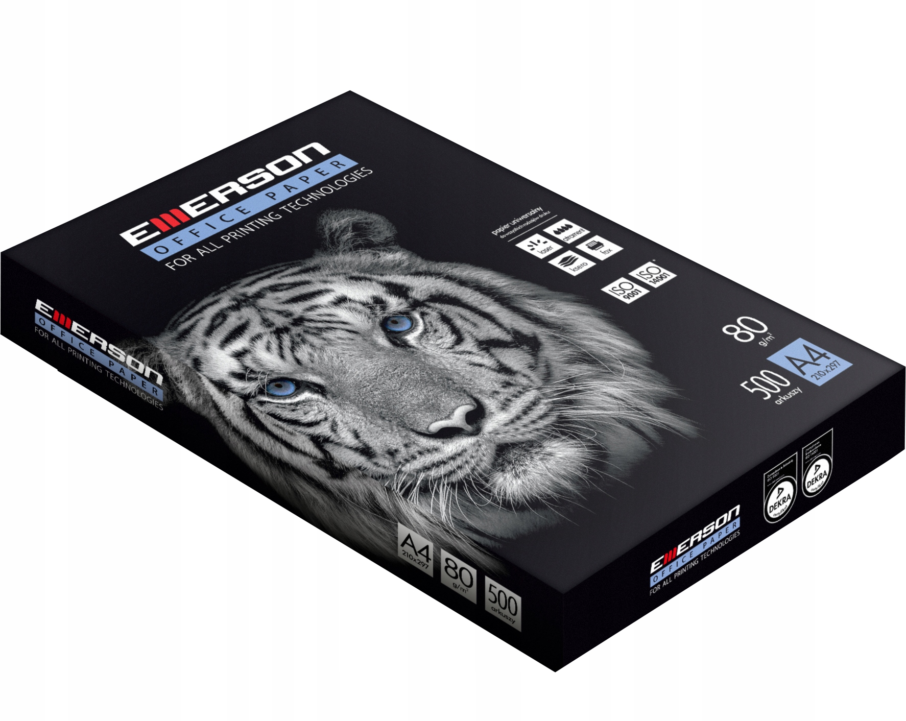 

Papier ksero biały do drukarki A4 80g ryza 500ark.