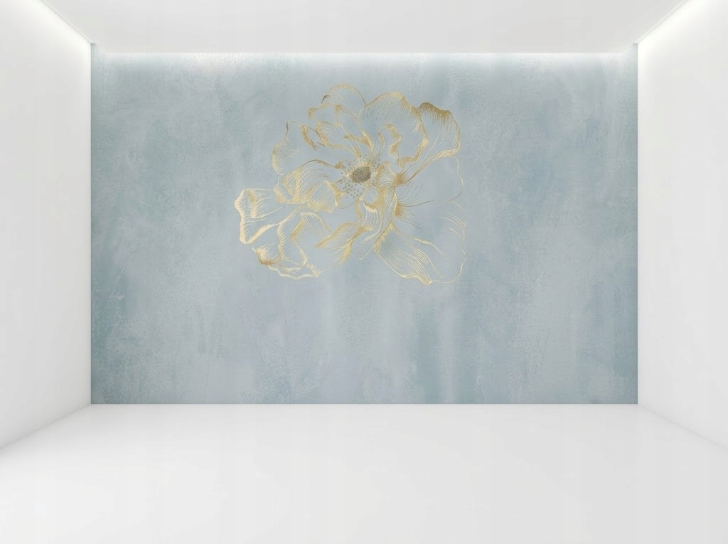 Tapeta mural bezszwowy tkanina srebrzysta haft 3D kwiat salon 330x290cm 3-S