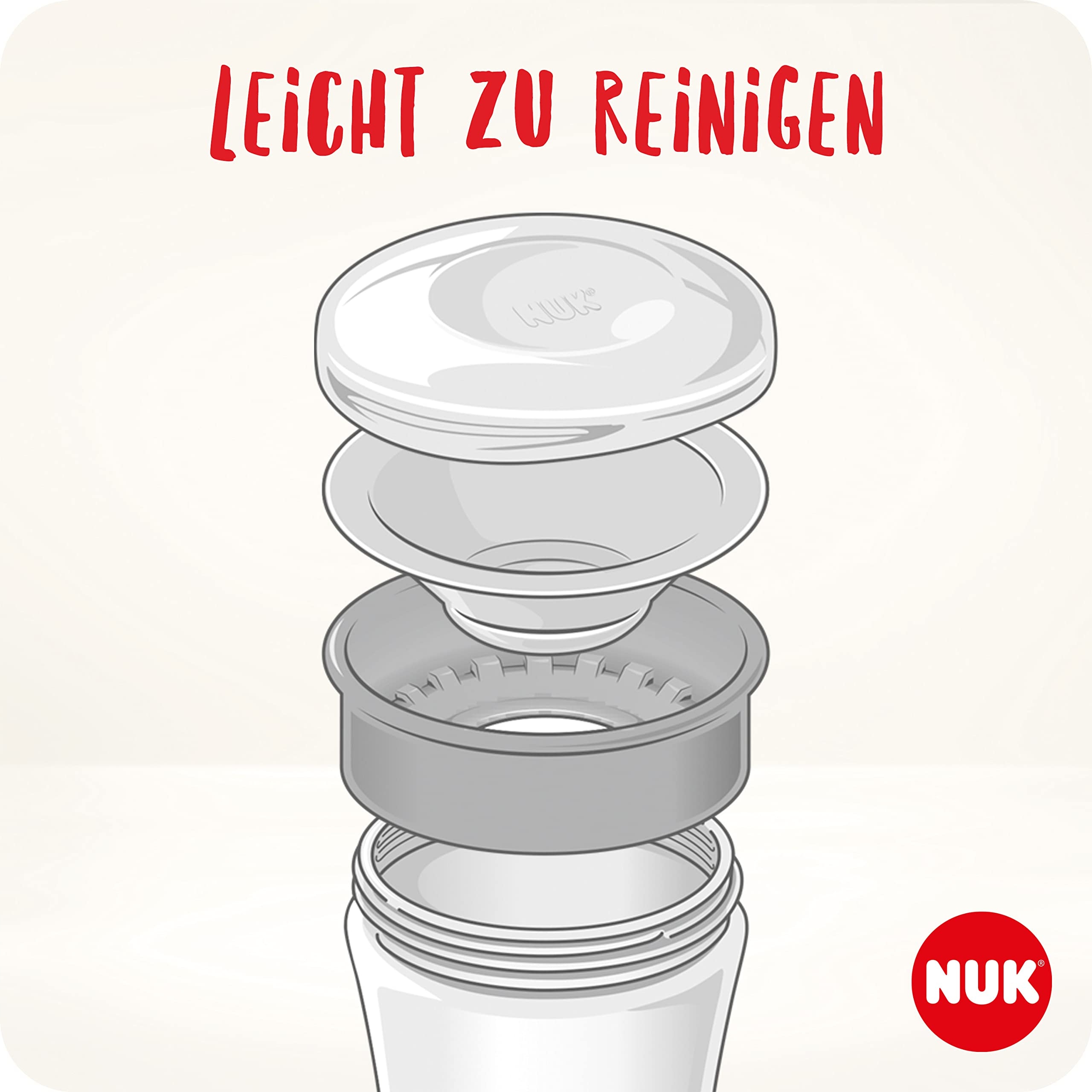 NUK Kubek Treningowy Dla Dzieci 8+ Miesięcy 230ml Bezpieczny 360° BPA Free — miniatura 5