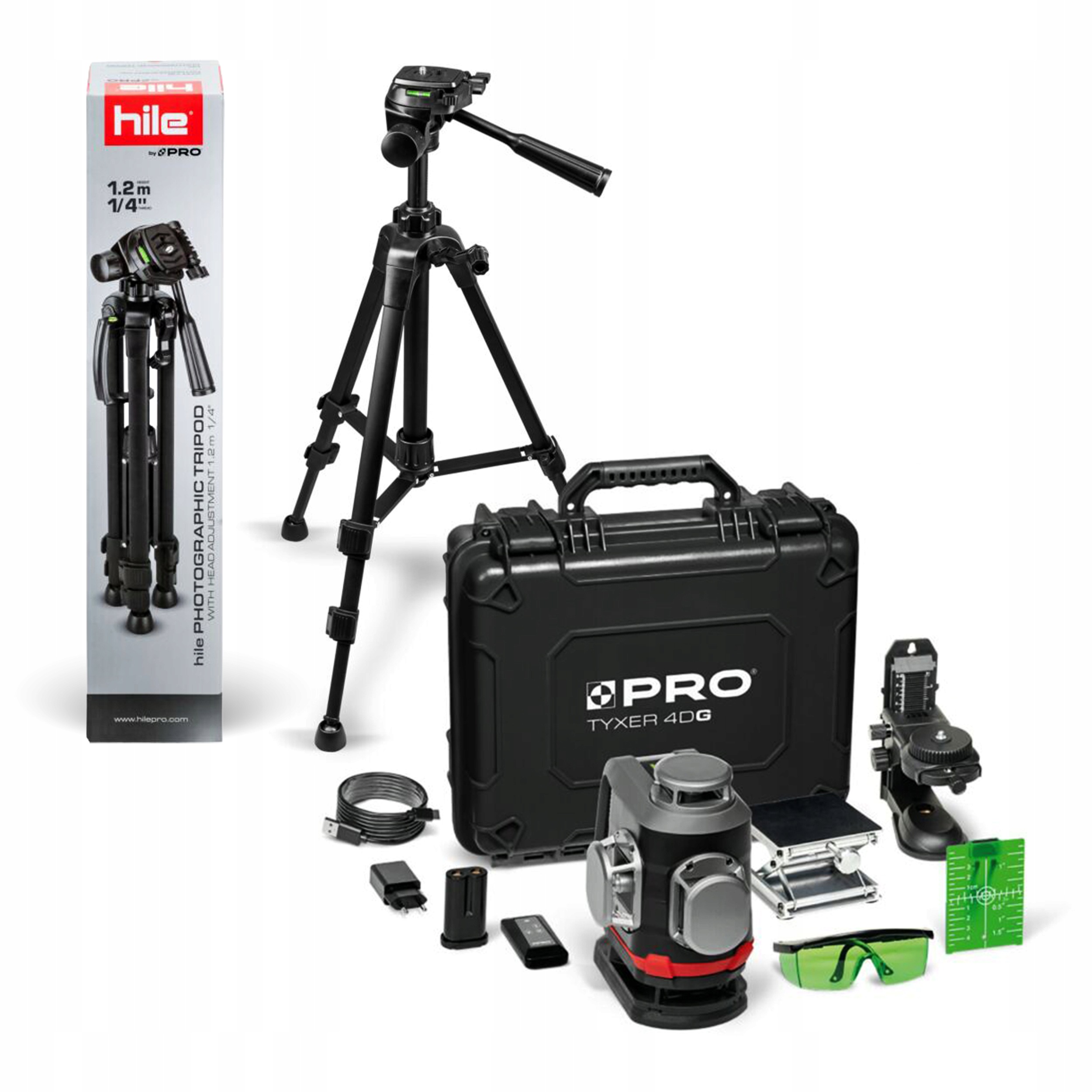 Laser krzyżowy Tyxer 4DG statyw fotograficzny Hl L1201 laser 360 zestaw