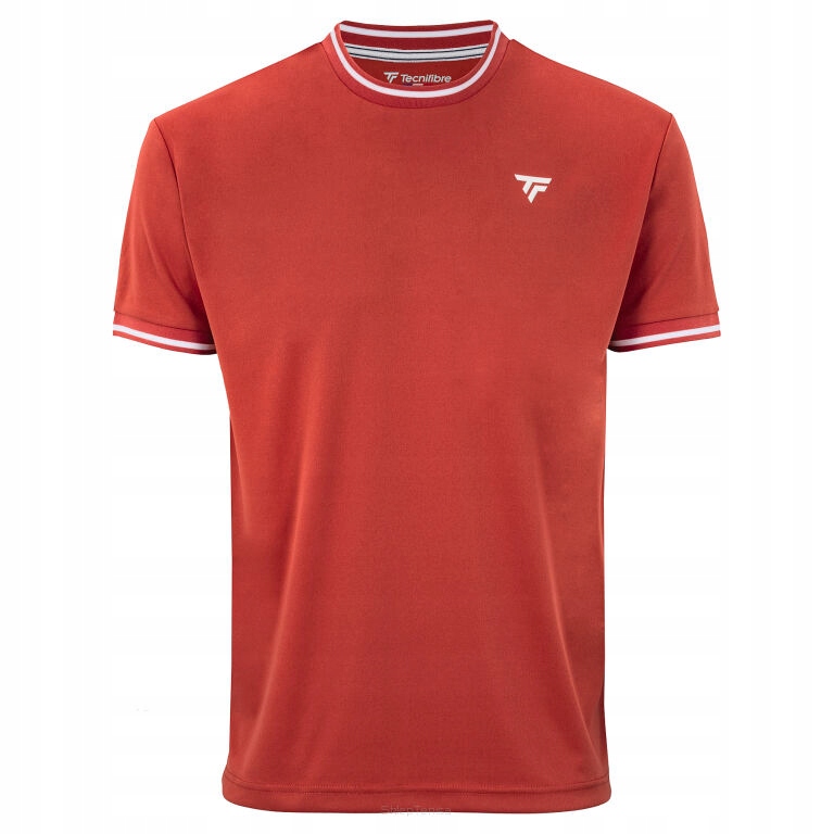 Koszulka tenisowa Tecnifibre Team Tech Tee ceglana XL