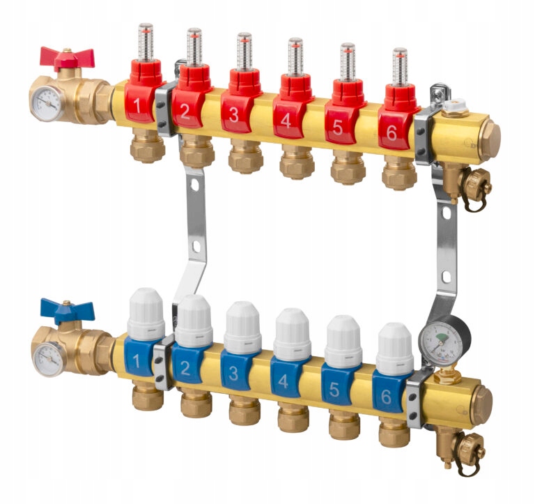 Rozdělovač Pro Podlahové Vytápění 8 Okruhů Komplet