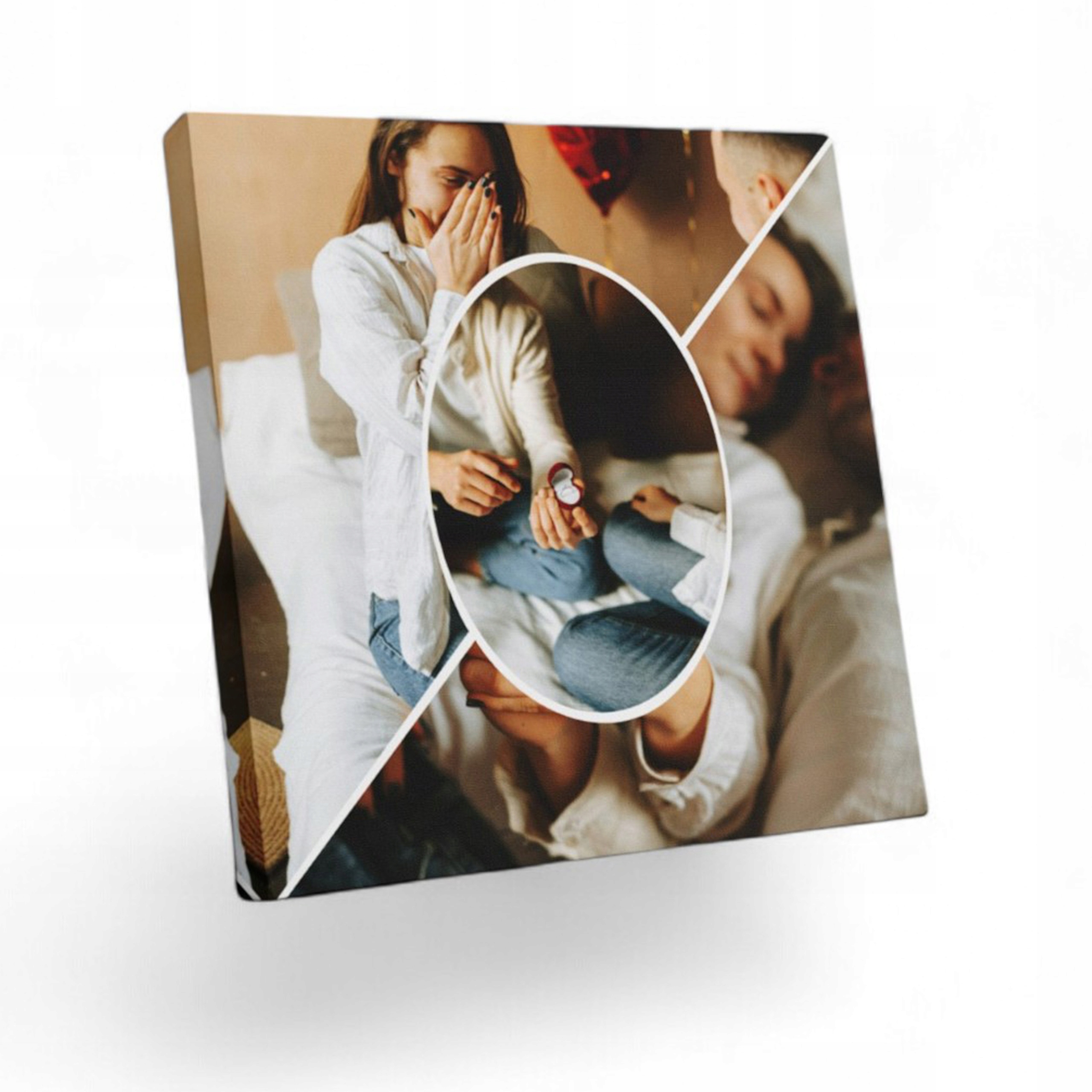 FOTO-obraz na plátně Vaše fotografie 90x90 Koláže Kreator Vzory Z 3 Fotografií