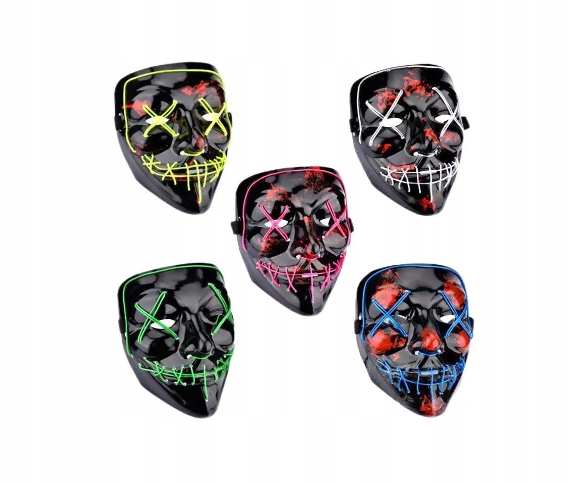 Maska Halloween LED Kolor Pomarańczowy - Prezent Kod producenta DM-10