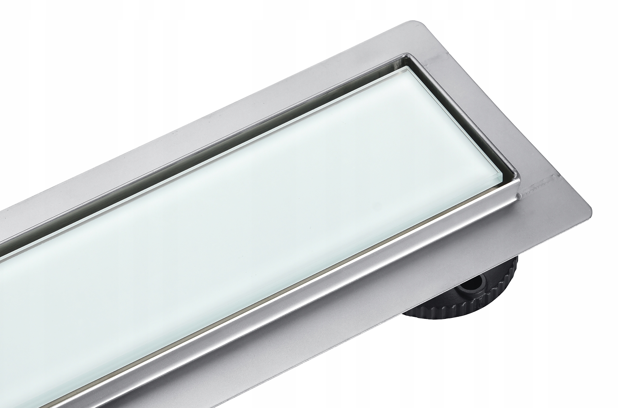 G-Drain Next Lineárny odtok 90 cm so skleneným panelom Milky