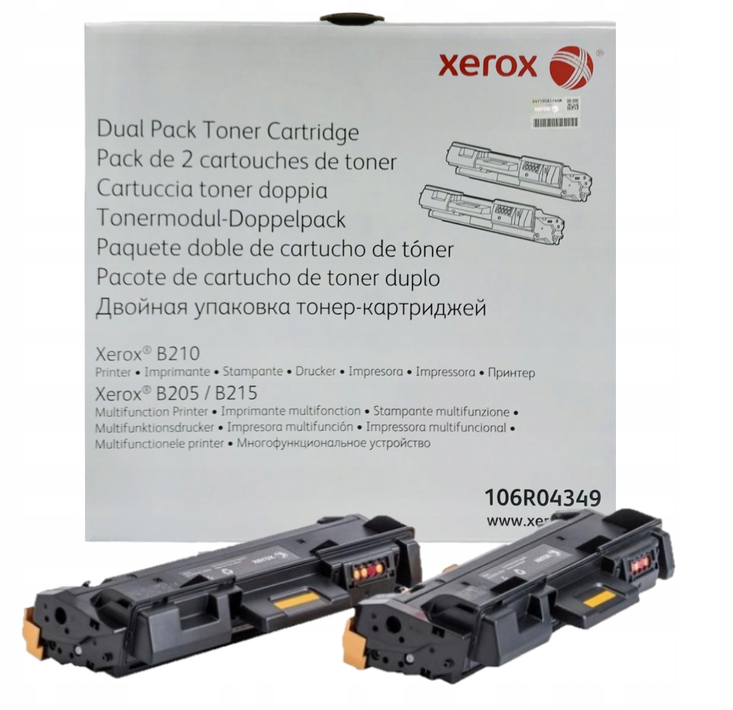 Toner do Xerox B210 Xerox B205 B215 Dwupak Xerox 106R04349 Black Oryginalny