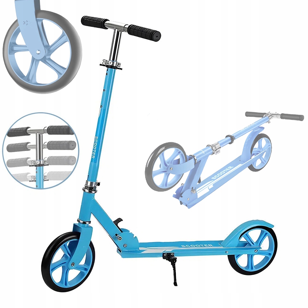 Hulajnoga Dwukołowa z 4-stopniową regulacją składana hamulec nożny