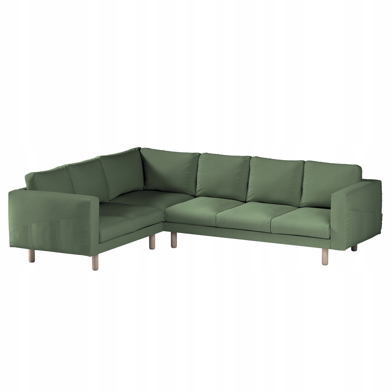Dekoria potah na rohovou pohovku Norsborg pro 5 osob Ikea zelený