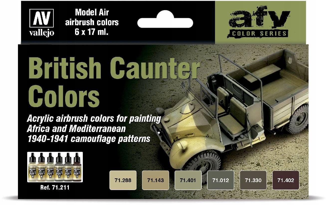 Vallejo: 71.211 Model Air Afv Britské Barvy Pro Maskování (6X17 ML)