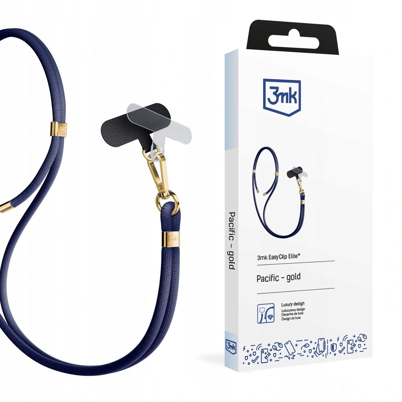 Smycz do smartofna 3mk EasyClip Elite niebieska