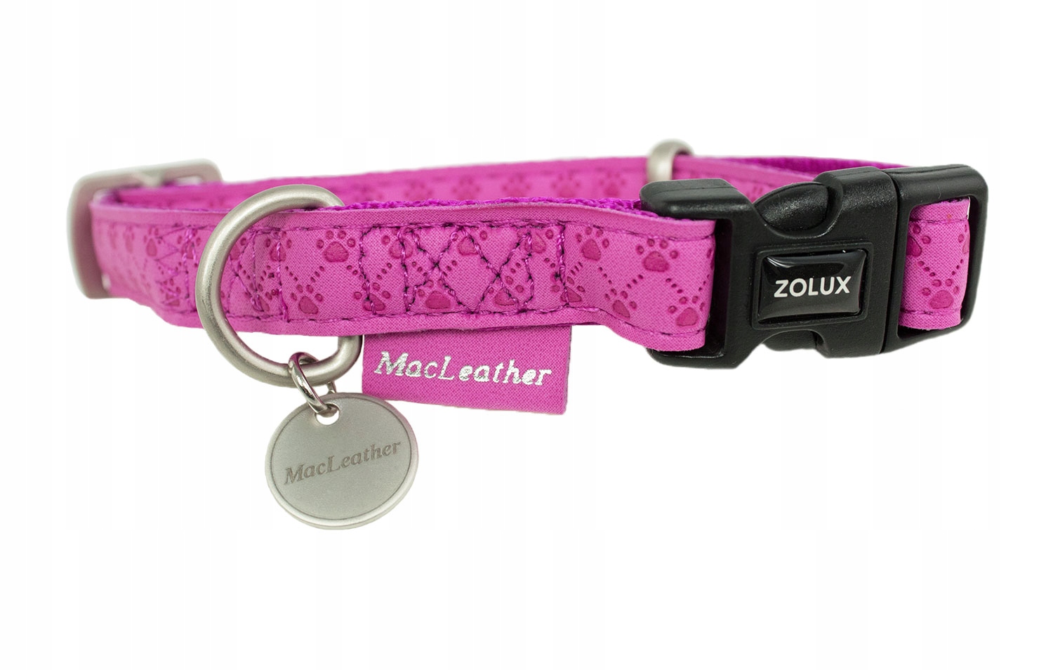 

Zolux obroża dla psa Mac Leather fuksja 10 mm