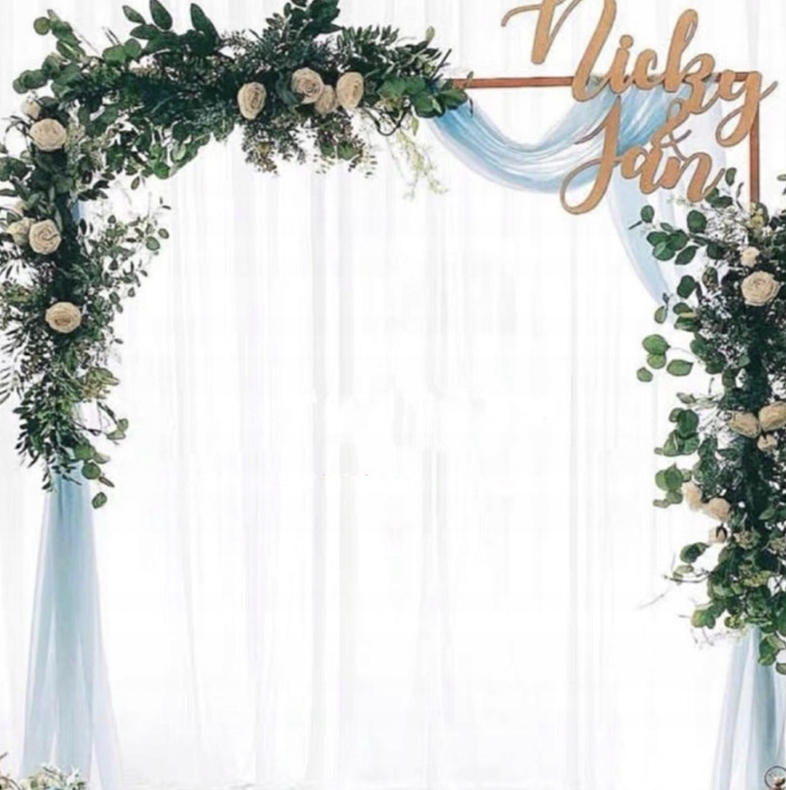 STELAŻ NA TŁO ŚLUBNE ŚCIANKA ŁUK ŚLUBNY 2*2M ZŁOTE METALOWY STABILNY Stan opakowania oryginalne