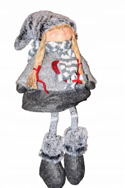 

Zimowa Figurka Biało-szara Dziewczynka Ozdoba 50CM