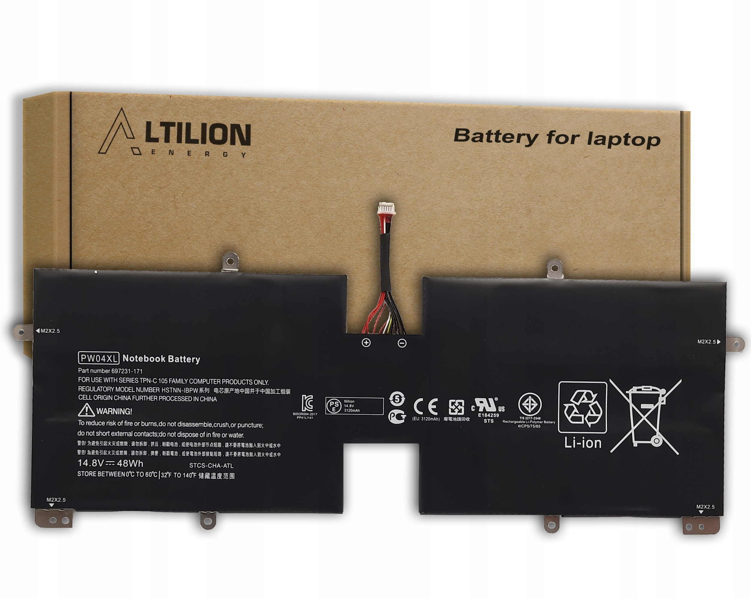 Baterie Altilion Energy PW04XL kompatibilní s Hp