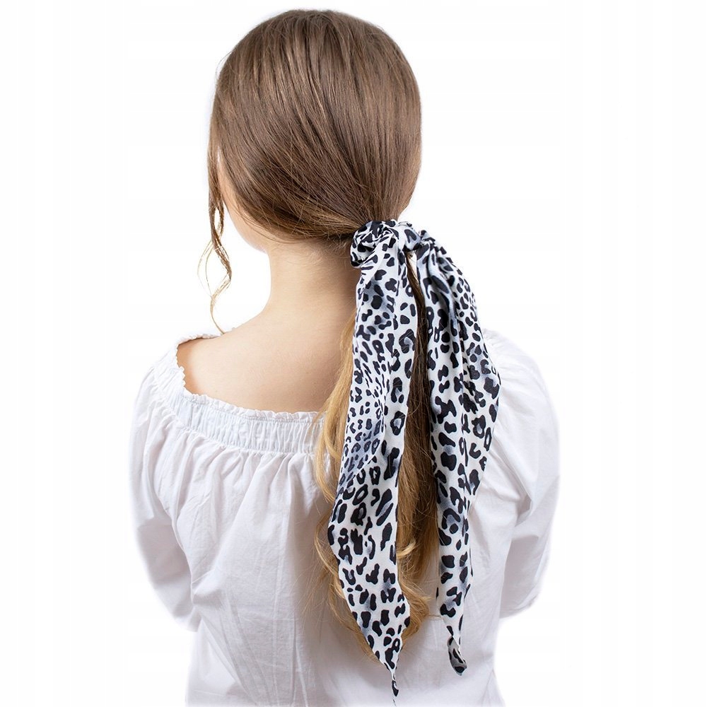 

Gumka Do Włosów kokarda Apaszka scrunchie Panterka
