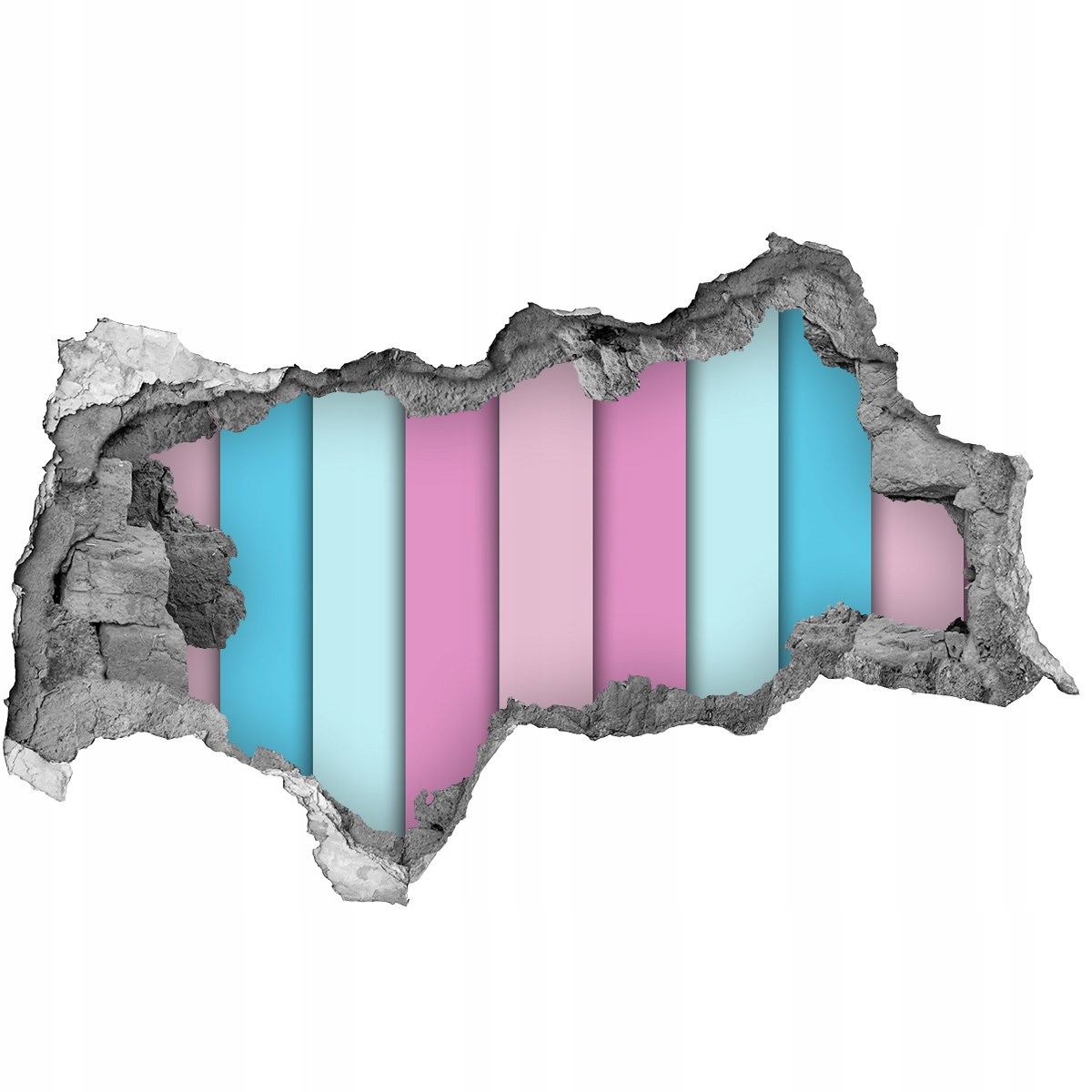 

Dziura w ścianie Naklejka Kolorowe paski 115x88