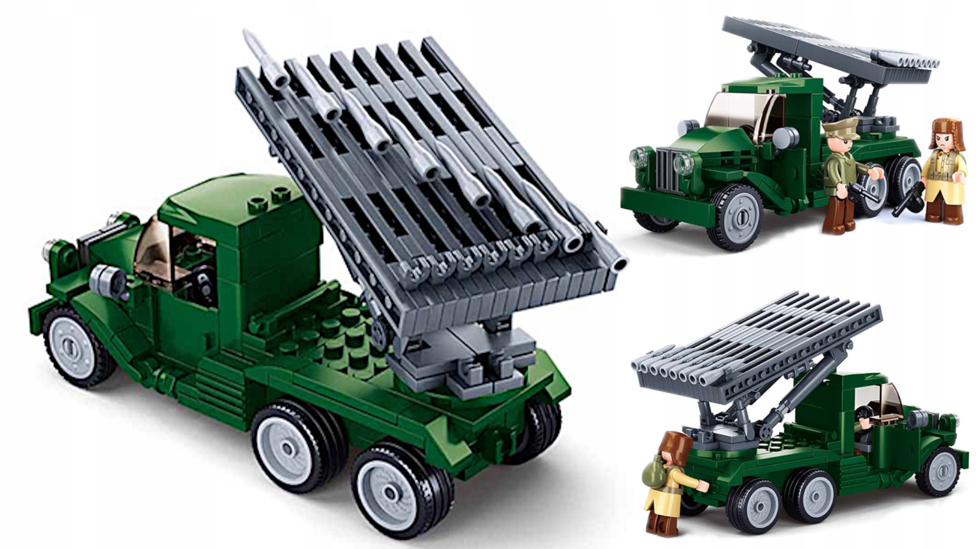 KLOCKI Katiusza CIĘŻARÓWKA RAKIETOWA +LEGO BROŃ Marka LEGO